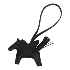 Hermes Pegase Rodeo Bag Charm PM So Black Milo Lambskin