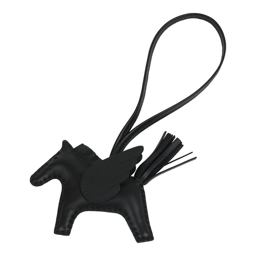 Hermes Pegase Rodeo Bag Charm PM So Black Milo Lambskin