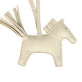 Hermes Rodeo Robeo Coeur Charm PM Craie, Jaune Milton & Rouge Radieux Milo Lambskin