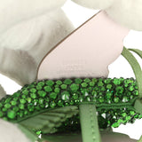 Custom Green and Light Pink Swarovski Crystal Hermes Bedazzled Pegase Rodeo Bag Charm PM Vert Yucca, Vert Criquet and Mauve Pale Milo Lambskin - Thumbnail View 3