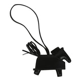 Hermes Rodeo Rock Bag Charm PM Black Milo Lambskin Palladium Hardware