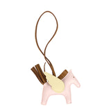 Hermes Pegase Rodeo Bag Charm PM Rose Darling, Kraft & Jaune Milton Milo Lambskin - Thumbnail View 2