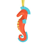 Hermes Seahorse Bag Charm Orange Poppy, Lime & Bleu Aztec Milo Lambskin