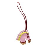 Hermes Geegee Camail Bag Charm Rouge Grenat, Mauve Sylvestre, Lime & Chai Milo Lambskin