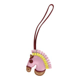 Hermes Geegee Camail Bag Charm Rouge Grenat, Mauve Sylvestre, Lime & Chai Milo Lambskin