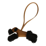 Hermes Budy Charm Kraft and Black Milo Lambskin and Merino Sheepskin - Thumbnail View 1