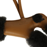 Hermes Budy Charm Kraft and Black Milo Lambskin and Merino Sheepskin - Thumbnail View 3