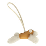 Hermes Budy Charm Paille and Craie Milo Lambskin and Ecru Merino Sheepskin - Thumbnail View 2