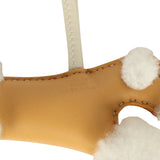 Hermes Budy Charm Paille and Craie Milo Lambskin and Ecru Merino Sheepskin - Thumbnail View 3