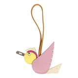 Hermes Birdy Charm Mauve Sylvestre, Nata, Jaune Citron, Sesame and Magnolia Epsom, Ostrich, Chevre Mysore and Swift Palladium Hardware