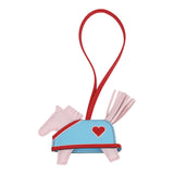Hermes Rodeo Rodeo Coeur Charm PM Rose Darling, Bleu Celeste & Rouge Radieux Milo Lambskin