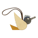 Hermes Birdy Charm Vanille, Jaune Ambre, Gris Fonce, Bleu Saphir, Bleu Glacier, Etoupe Matte Alligator, Lizard Niloticus, Chevre Mysore, Epsom and Milo Lambskin Palladium Hardware
