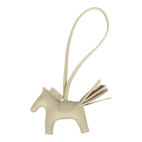 Hermes Rodeo Bag Charm PM Craie Milo Lambskin