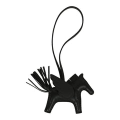 Hermes Pegase Rodeo Bag Charm PM So Black Milo Lambskin