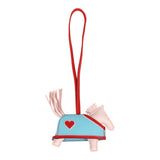 Hermes Rodeo Robeo Coeur Charm PM Rose Darling, Bleu Celeste & Rouge Radieux Milo Lambskin