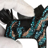 Custom Multicolored Swarovski Crystal Hermes Bedazzled Rodeo Bag Charm PM Black Milo Lambskin - Thumbnail View 4