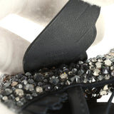 Custom Black Swarovski Crystal Hermes Bedazzled Pegase Rodeo Bag Charm PM Black Milo Lambskin - Thumbnail View 4