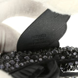 Custom Black Swarovski Crystal Hermes Bedazzled Pegase Rodeo Bag Charm PM Black Milo Lambskin - Thumbnail View 4