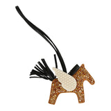 Hermes Multi Bedazzled Pegase Rodeo Bag Charm PM Sesame, Black, Nata Milo Lambskin - Thumbnail View 2