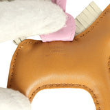 Hermes Rodeo Bag Charm PM Craie, Sesame, Mauve Sylvestre Milo Lambskin - Thumbnail View 3