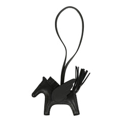 Hermes Pegase Rodeo Bag Charm PM So Black Milo Lambskin