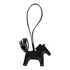Hermes Rodeo Bag Charm PM So Black Touch Milo Lambskin and Matte Alligator