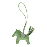 Hermes Rodeo Bag Charm PM Vert Criquet Touch Milo Lambskin and Matte Alligator