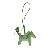 Hermes Rodeo Bag Charm PM Vert Criquet Touch Milo Lambskin and Matte Alligator
