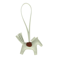 Hermes Rodeo Bag Charm PM Vert Fizz and Gold Touch Milo Lambskin and Matte Alligator