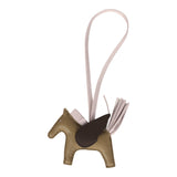 Hermes Pegasus Rodeo Bag Charm PM Beige Marfa, Mauve Pale, Moka Milo Lambskin