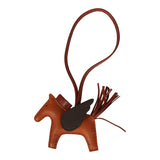 Hermes Pegase Rodeo Bag Charm PM Pain D' Epice, Moka and Sienne Milo Lambskin