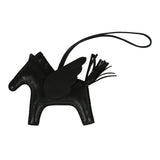 Hermes Pegase Rodeo Bag Charm MM So Black Milo Lambskin
