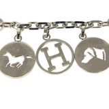 Pre-owned Hermes Breloque Olga Bag Charm Palladium Hardware