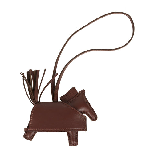 Hermes Rodeo Rock Bag Charm PM Terre Milo Lambskin Gold Hardware