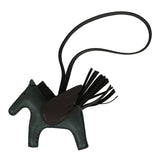 Hermes Pegase Rodeo Bag Charm PM Vert Mangrove, Black, Bai-Brun Milo Lambskin