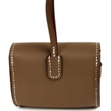 Hermes Kelly Festival Bag Charm Etoupe Swift Palladium Hardware