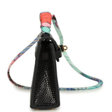 Hermes Mini Kelly Twilly Bag Charm Black Shiny Niloticus Lizard Gold Hardware
