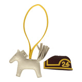 Hermes Rodeo Robeo 24 Charm PM Craie, Terre, Jaune de Naples Milo Lambskin
