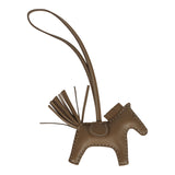 Hermes Rodeo Bag Charm PM Etoupe Milo Lambskin