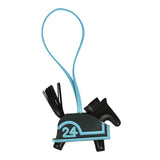 Hermes Rodeo Robeo 24 Charm PM Black, Vert Mangrove and Celeste Milo Lambskin