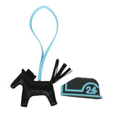 Hermes Rodeo Robeo 24 Charm PM Black, Vert Mangrove and Celeste Milo Lambskin