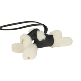 Hermes Budy Charm Black Milo Lambskin and Ecru Merino Sheepskin - Thumbnail View 4