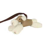 Hermes Budy Charm Terre and Beige Marfa Milo Lambskin and Ecru Merino Wool