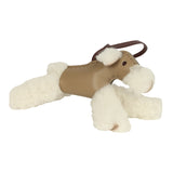 Hermes Budy Charm Terre and Beige Marfa Milo Lambskin and Ecru Merino Wool