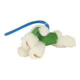 Hermes Budy Charm Vert Yucca and Bleu Hydra Milo Lambskin and Ecru Merino Wool