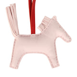 Hermes Rodeo Robeo Coeur Charm PM Rose Darling, Bleu Celeste & Rouge Radieux Milo Lambskin