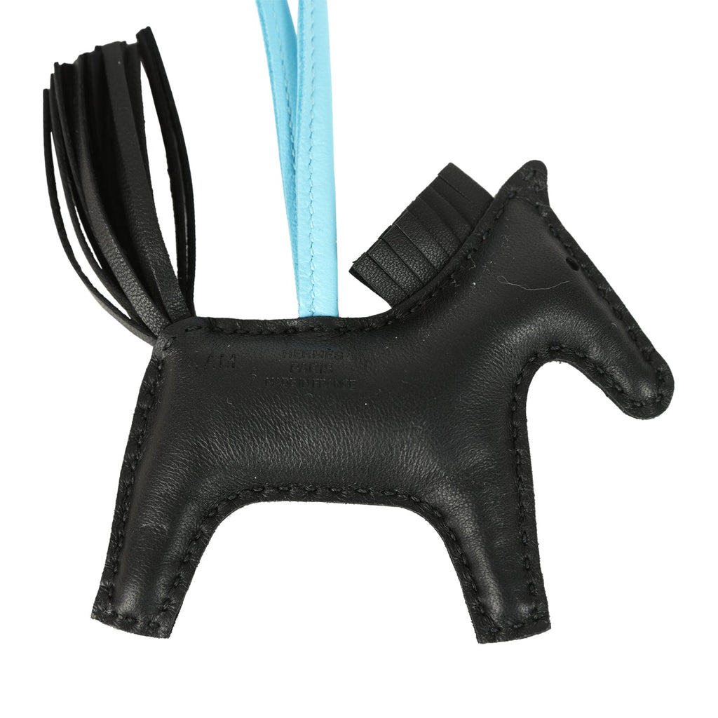 Hermes Rodeo Robeo 24 Charm PM Black, Vert Mangrove and Celeste