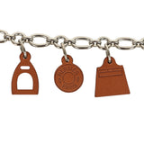 Pre-owned Hermes Olga Bag Charm Fauve Barenia Palladium Hardware