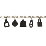 Pre-owned Hermes Olga Bag Charm Black Barenia Palladium Hardware