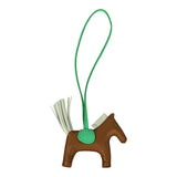 Hermes Rodeo Bag Charm PM Kraft, Vert Comics, Vert Fizz Milo Lambskin - Thumbnail View 2